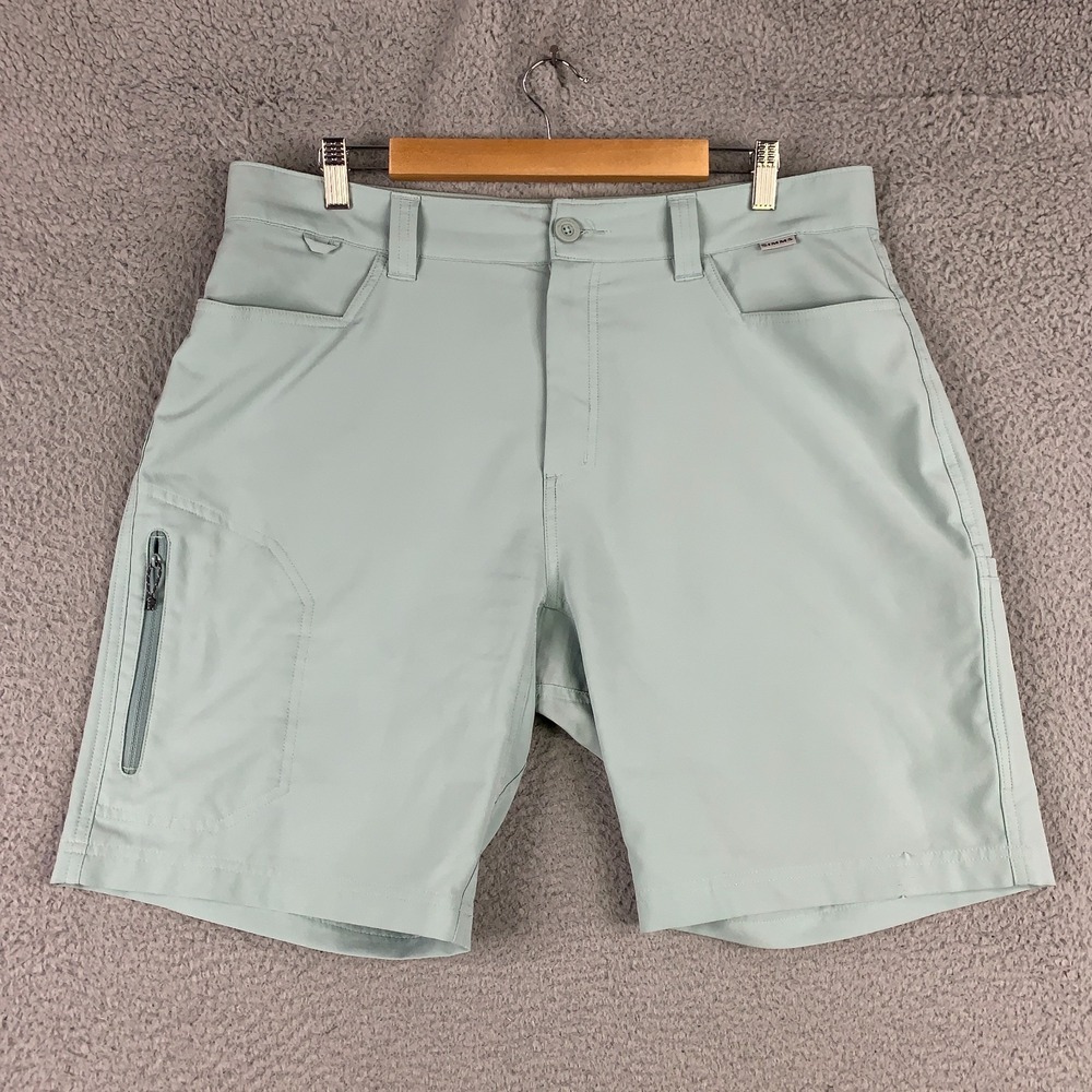 SIMMS Skiff Shorts Men's 36 Ocean Breeze Quick Dry 9" Performance Cargo Fishing